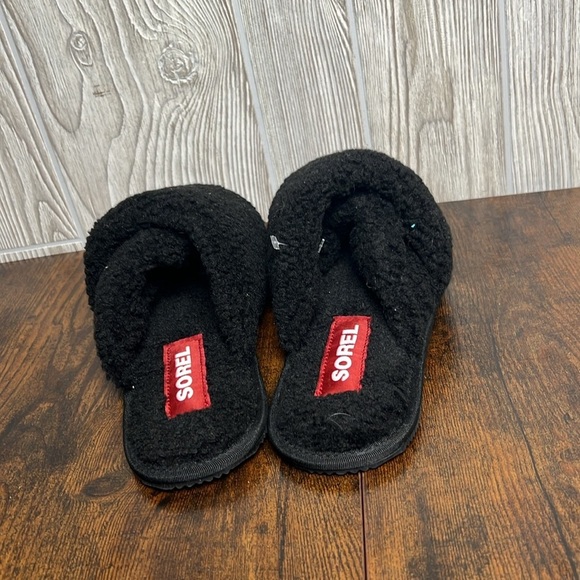 Sorel Womens Size 6 Go Mail Run Black Sea Salt Slip On Slippers Shoes - Picture 3 of 5